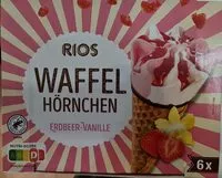 Mängden socker i Waffel Hörnchen Erdbeer-Vanille
