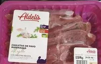 Mängden socker i Chuletas de pavo marinadas