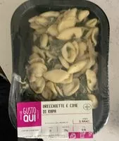 Mängden socker i Orecchiette cima di rapa