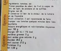 Mängden socker i Tomates séchées