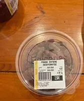 Mängden socker i Fraise entière déshydraté