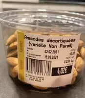 Mängden socker i Amandes decortiquees