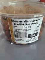 Mängden socker i Amandes décortiquées