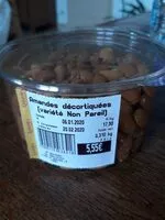 Mängden socker i Amandes décortiquées