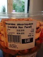 Mängden socker i Amandes decortiquees