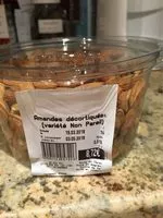 Mängden socker i Amandes décortiquées