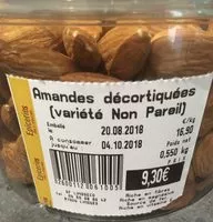 Mängden socker i Amandes decortiquées