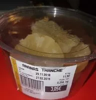 Mängden socker i ananas tranche seche