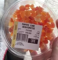 Mängden socker i Papaye cube déshydratée