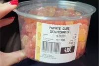 Mängden socker i Papaye cube déshydratée