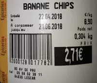 Mängden socker i Banane Chips