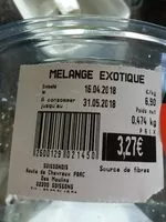 Mängden socker i Mélange exotique