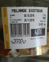 Mängden socker i Mélange exotique