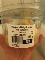 Mängden socker i Mangue deshydratée