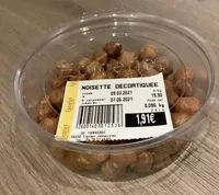 Mängden socker i Noisette décortiquée