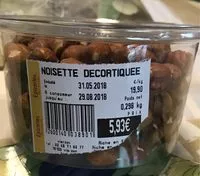 Mängden socker i Noisettes decortiquees