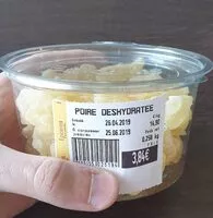 Mängden socker i Poire déshydratée