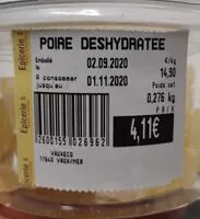 Mängden socker i POIRE DÉSHYDRATATEE