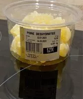 Mängden socker i Poire déshydratée