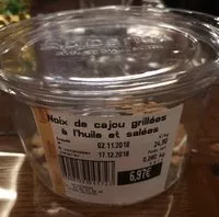 Mängden socker i Noix de cajou grillées à l'huile et salées