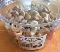 Mängden socker i Noix de cajou grillées à l'huile et salées