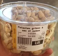 Mängden socker i Pistaches grillées à sec et salées