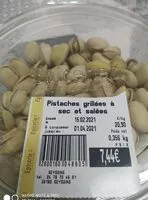 Mängden socker i Pistaches grillées et salées à sec