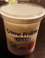 Mängden socker i Crème fraîche épaisse.