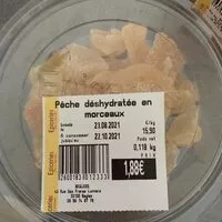 Mängden socker i Pêche déshydratée en morceaux