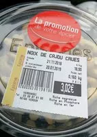 Mängden socker i Noix de cajou