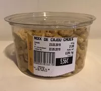 Mängden socker i NOIX DE CAJOU CRUES