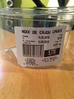 Mängden socker i Noix de cajou crues