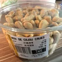 Mängden socker i Noix de cajou crues