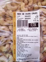 Mängden socker i Noix de cajou crues