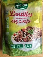 Mängden socker i Lentilles cuisinees avec riz et soja