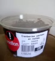 Mängden socker i Cranberries séchées en moitiés