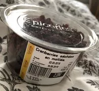 Mängden socker i Cranberries séchées en moitié