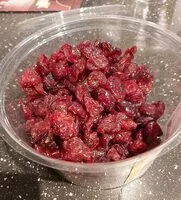 Mängden socker i Cranberries séchées en moitiés