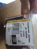Mängden socker i Cranberries séchées