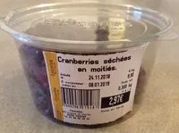 Mängden socker i Cranberries séchées en moities
