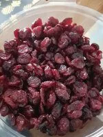 Mängden socker i Cranberries séchées en moitiés