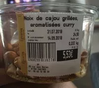 Mängden socker i Noix de cajou au curry