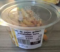 Mängden socker i Noix de Cajou grillées, aromatisées curry