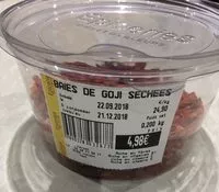 Mängden socker i Baies de goji séchées