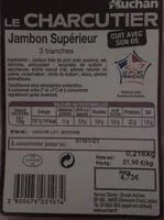 Mängden socker i Jambon supérieur