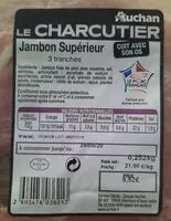 Mängden socker i jambon Supérieur le charcutier