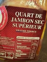 Mängden socker i Quart de jambon sec supérieur