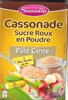 Mängden socker i Cassonade Sucre roux en poudre