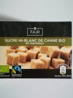 Mängden socker i Sucre mi-blanc de canne bio en morceaux