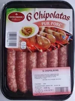 Mängden socker i 6 Chipolatas Pur Porc
